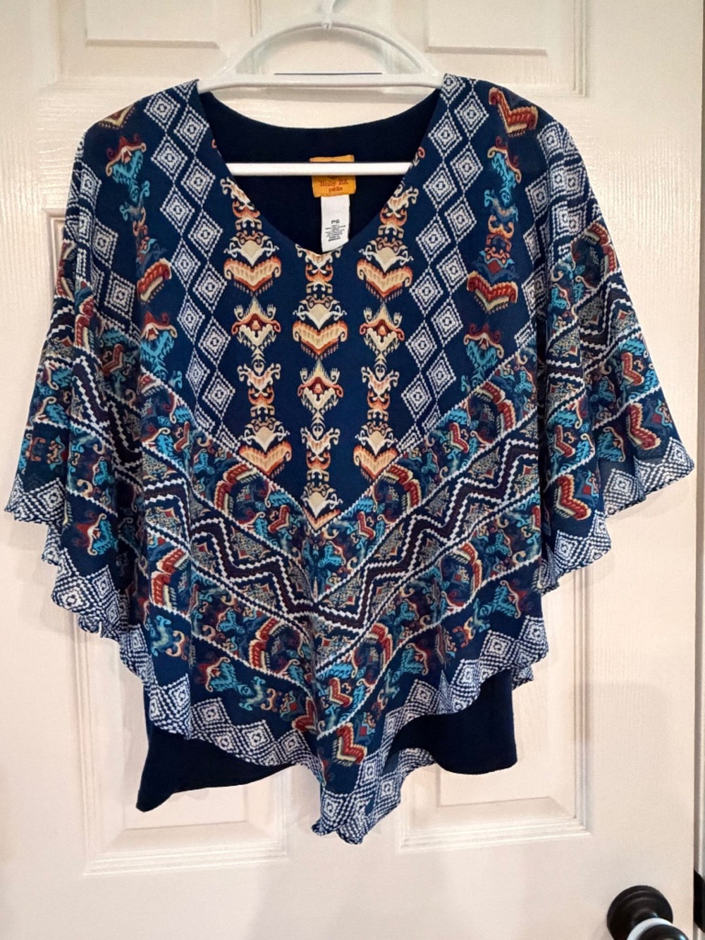 Ruby Rd Kerchief Style Blouse sz PS Multi Color